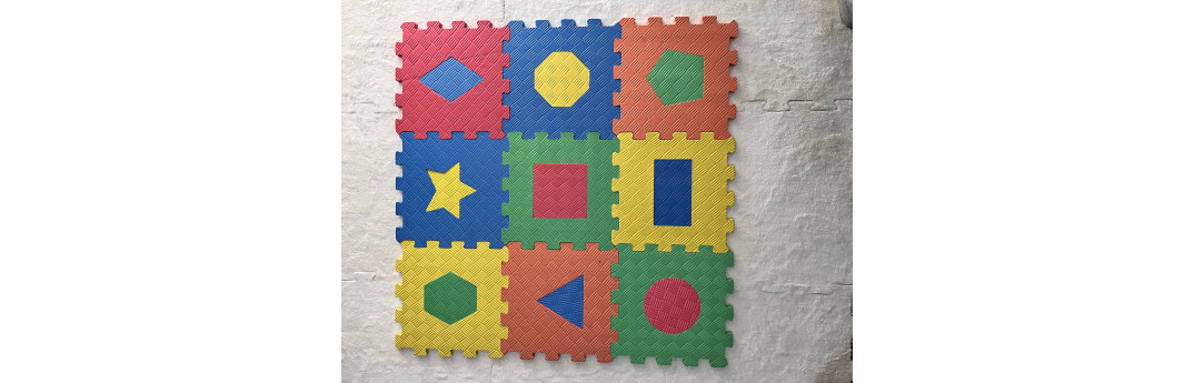 Eva puzzle mat geometrik şekiller 33x33 13 mm 