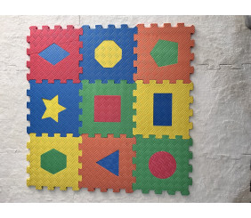 Eva puzzle mat geometrik şekiller 33x33 13 mm 