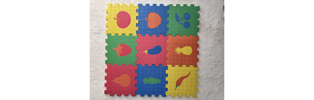  Sebze meyve Figürlü puzzle Oyun Matı 33x33 13 mm eva 