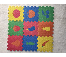  Sebze meyve Figürlü puzzle Oyun Matı 33x33 13 mm eva 